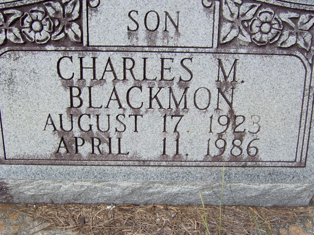 Headstone for Blackmon, Charles M.